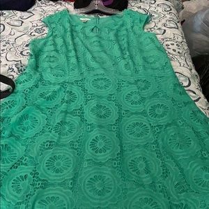 Teal plus size dress